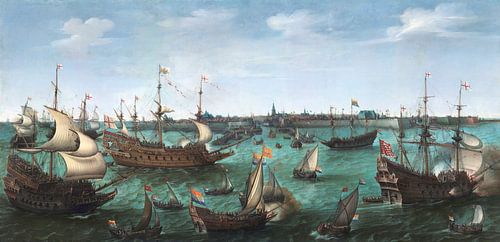 De aankomst van prins Frederik V van de Palts en Elizabeth Stuart, Hendrick Cornelisz Vroom