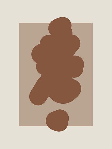 Bright - abstracte vormen in aardse tinten van Daan Bakker