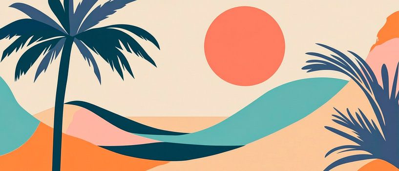 Tropical play of colours at sunset by Poster Art Shop