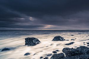 Texelpol 15 Sonnenuntergang schlechtes Wetter