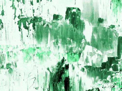 Abstrakt in Grün und Weiß IV