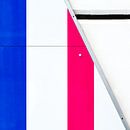 Geometrische harmonie in blauw wit rood van Hans Kwaspen thumbnail