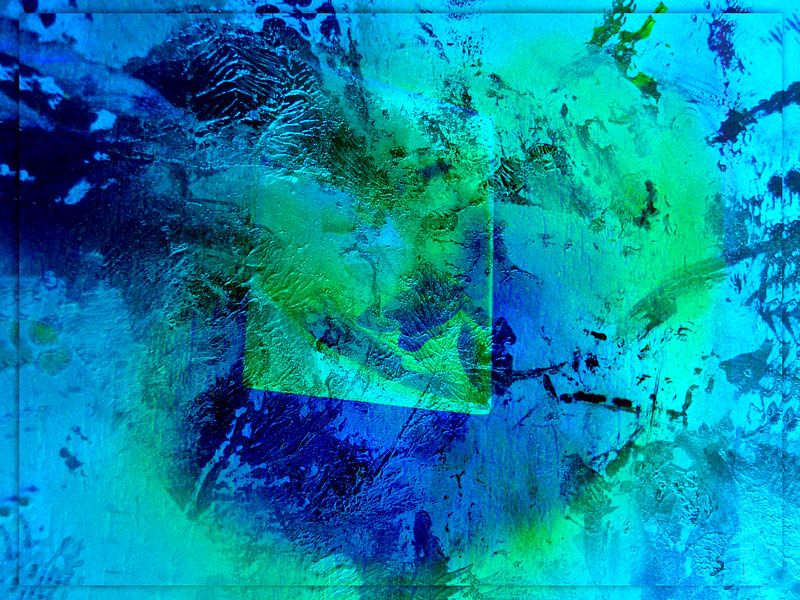 BLUE ABSTRACT by Barbara Mueller