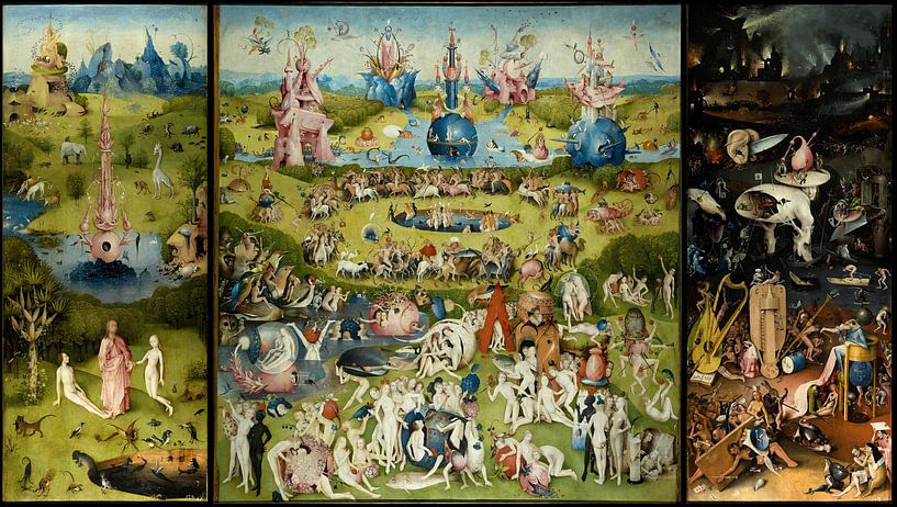 Der Garten der Lüste (Hieronymus Bosch - Triptychon) von Rebel Ontwerp