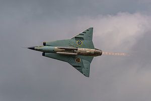 Saab J35 Draken Schwedische Luftwaffe Historischer Flug.