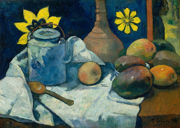Stilleben mit Teekanne und Obst, Paul Gauguin