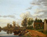 Maison de campagne sur le Vliet près de Delft, Jan van de Heyden par Des maîtres magistraux Aperçu