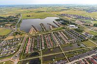 Luchtfoto van Zuiderburen (fase 1) en Taernzer Wielen, Leeuwarden