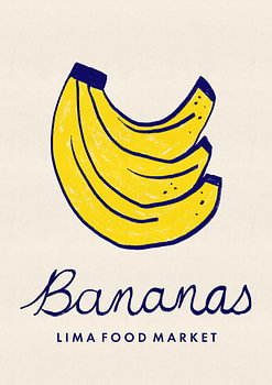 Bananen Lima Lebensmittelmarkt Peru