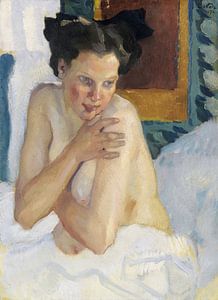 Erwachen (Sitzender Halbakt), LEO PUTZ, 1912