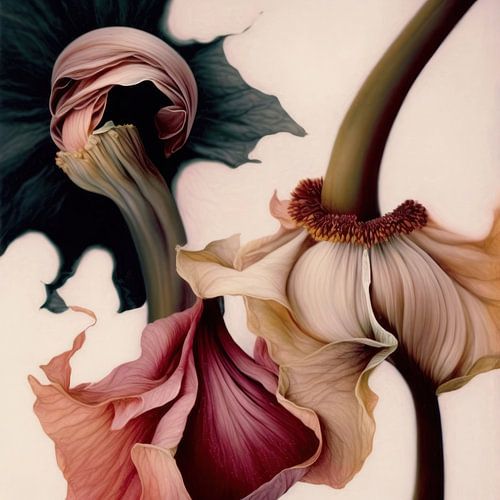 Fleurs fantaisistes aux couleurs pastel