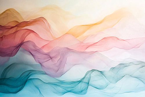 Vagues colorées dans l'art abstrait