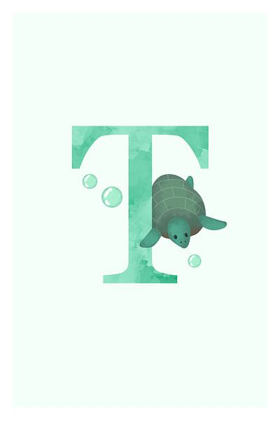 Alphabet T by Walljar