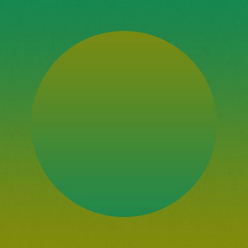 Neon kunst. Kleurrijk minimalistisch geometrisch abstract in groen en mosterdgroen