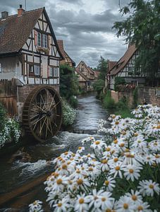 Wassermühle am Ufer