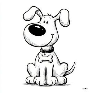 Kleine Hundekarikatur