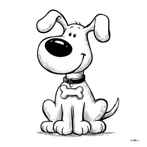 Petit dessin d'un chien