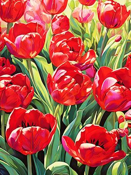 Rote Tulpen von TOAN TRAN
