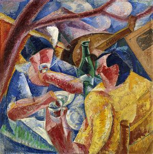 Umberto Boccioni, Unter der Pergola in Neapel - 1914