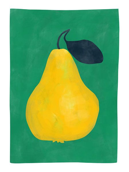 Poire jaune minimaliste par Elena Ristova