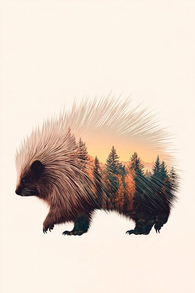 Stachel- und Waldtraum von Poster Art Shop