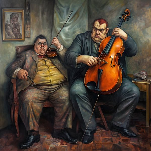 Twee muzikanten van Heike Hultsch