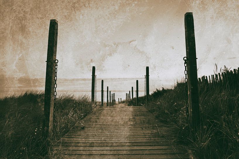 Cadzand strand Zeeland Nederland van Peter Bolman