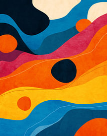 Waves of bright colours