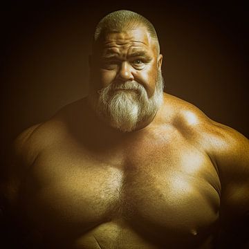 Sterkman portret van BEARpictureart