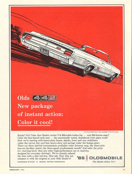 Vintage advertentie ‘65 OLDSMOBILE van Jaap Ros