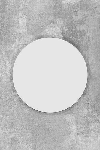 Abstracte Zen kunst. Ikigai, maan en zon. Japanse stijl in zwart-wit