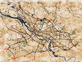 Carte de Bremen avec le style 'Serene Summer' sur Maporia