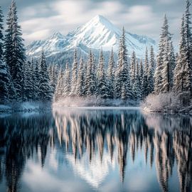 Winterlandschaft Reflexion von Poster Art Shop