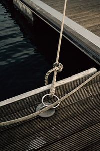 Schiffsseil im Hafen