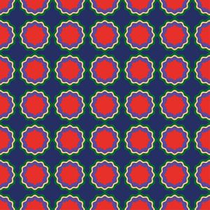 Abstract retro behang met geometrische figuren