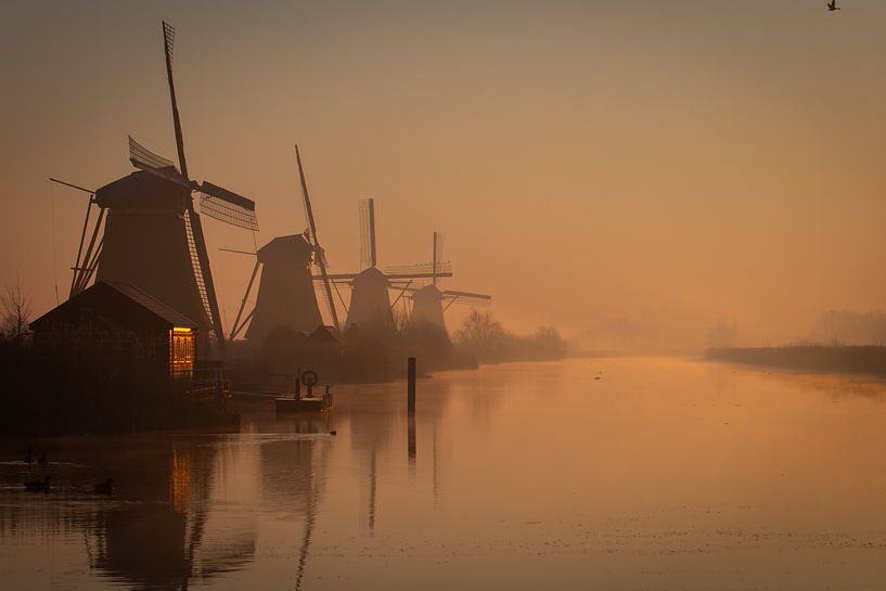 Lever de soleil à Kinderdijk par Kees Goethart