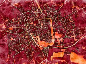 Karte von Ieper im stil 'Amber Autumn'