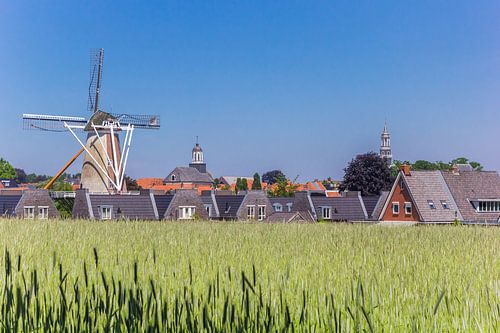 Windmill in the skyline of Ootmarsum