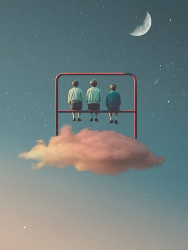 De kindertijd was hier - Minimalistische collage