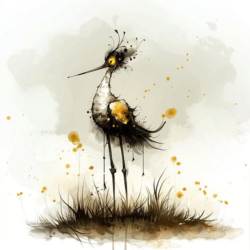 Golden Graties - The Elegant Black-tailed Godwit in the Meadow