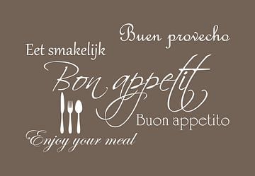 Bon appetit - Donker bruin van Sandra Hazes