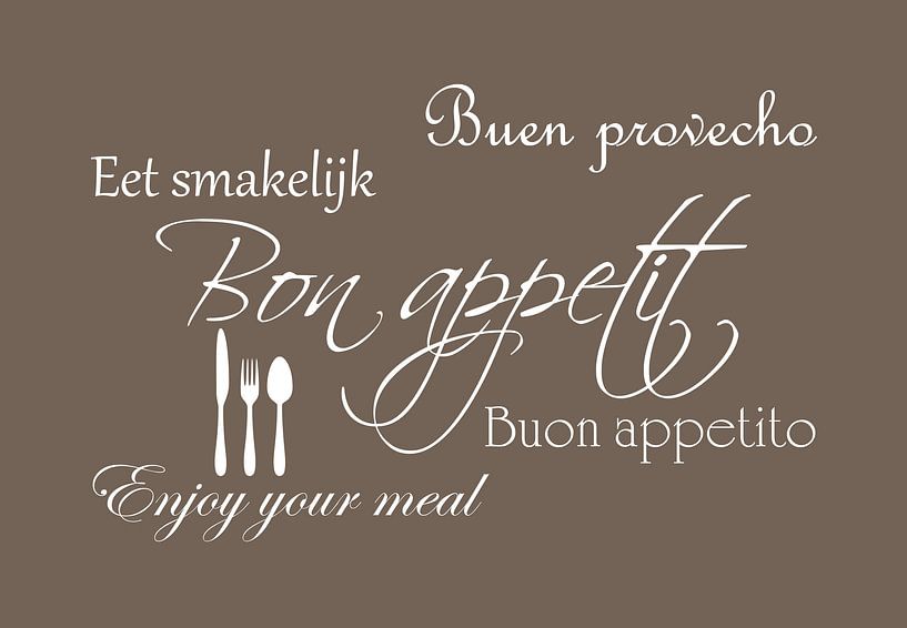 Bon Appetit - Dunkelbraun von Sandra Hazes