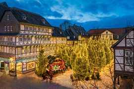 Weihnachtswald in Goslar, Deutschland von Michael Abid