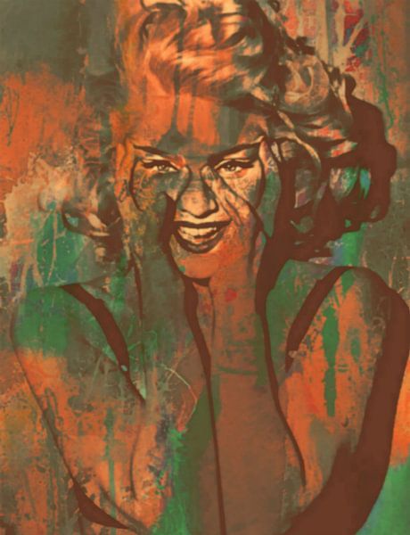 Homage to Madonna - Grunge - Dirty Smile Military Green by Felix von Altersheim
