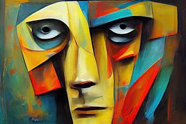 Abstraktes Gesicht von Bert Nijholt