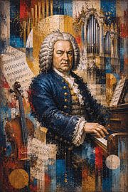 Gemälde des deutschen Komponisten Johann Sebastian Bach. von Johannes