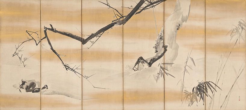 Pine, bamboo and plum, Maruyama Ōkyo by Masterful Masters