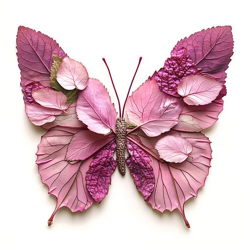 Vlinder van bloemblaadjes