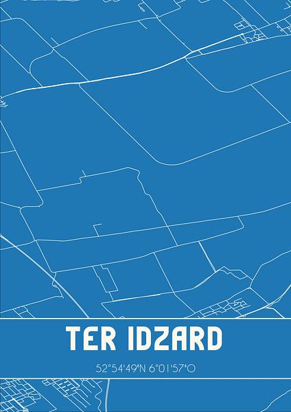Blueprint | Map | Ter Idzard (Fryslan) by Prints of Place