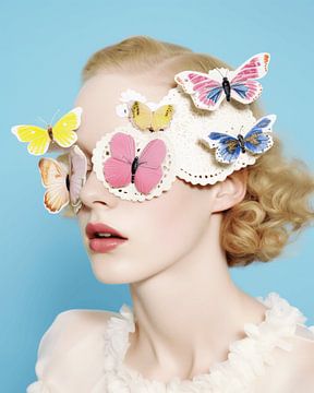 Butterfly girl in pastel colours by Studio Allee